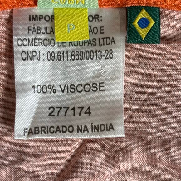 Farm Rio Tropical Toucan Sarong Skirt Tassel Hem Ombre Sunset Wrap Fringe Size P - Picture 10 of 12